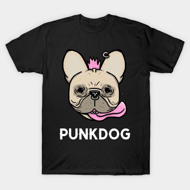 Punk Pug With Piercings T-Shirt by maggzstyle